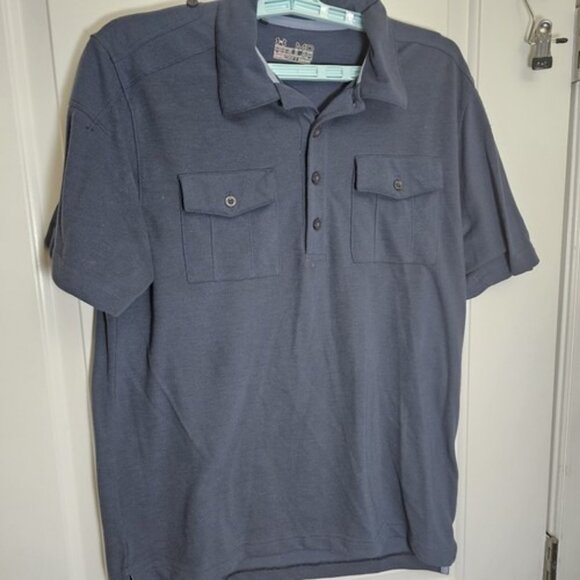 Under Armour Other - Under Armour Heat Gear Polo Shirt Men's M Blue Short Sleeve  Pocket Pullover